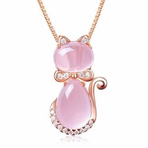 Pink Kitten Necklace